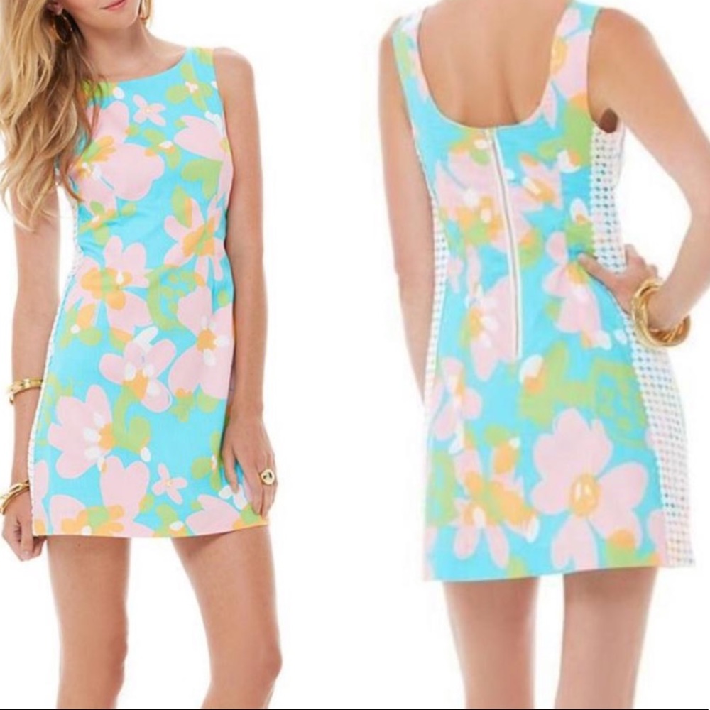 Lilly Pulitzer Shorely Blue Delia Sheath Dress